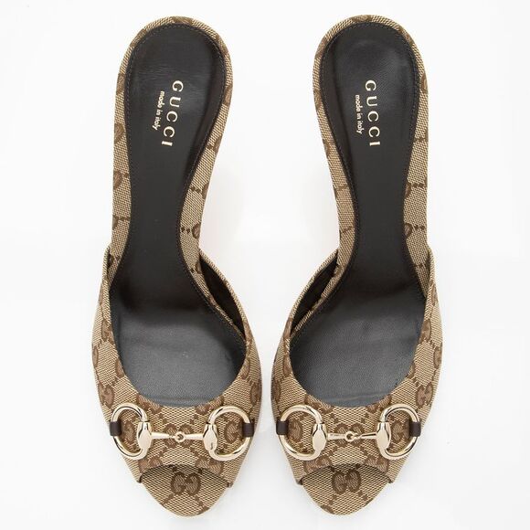 Gucci GG Canvas Horsebit Mules - Size 8.5 / 38.5 - Picture 5 of 8